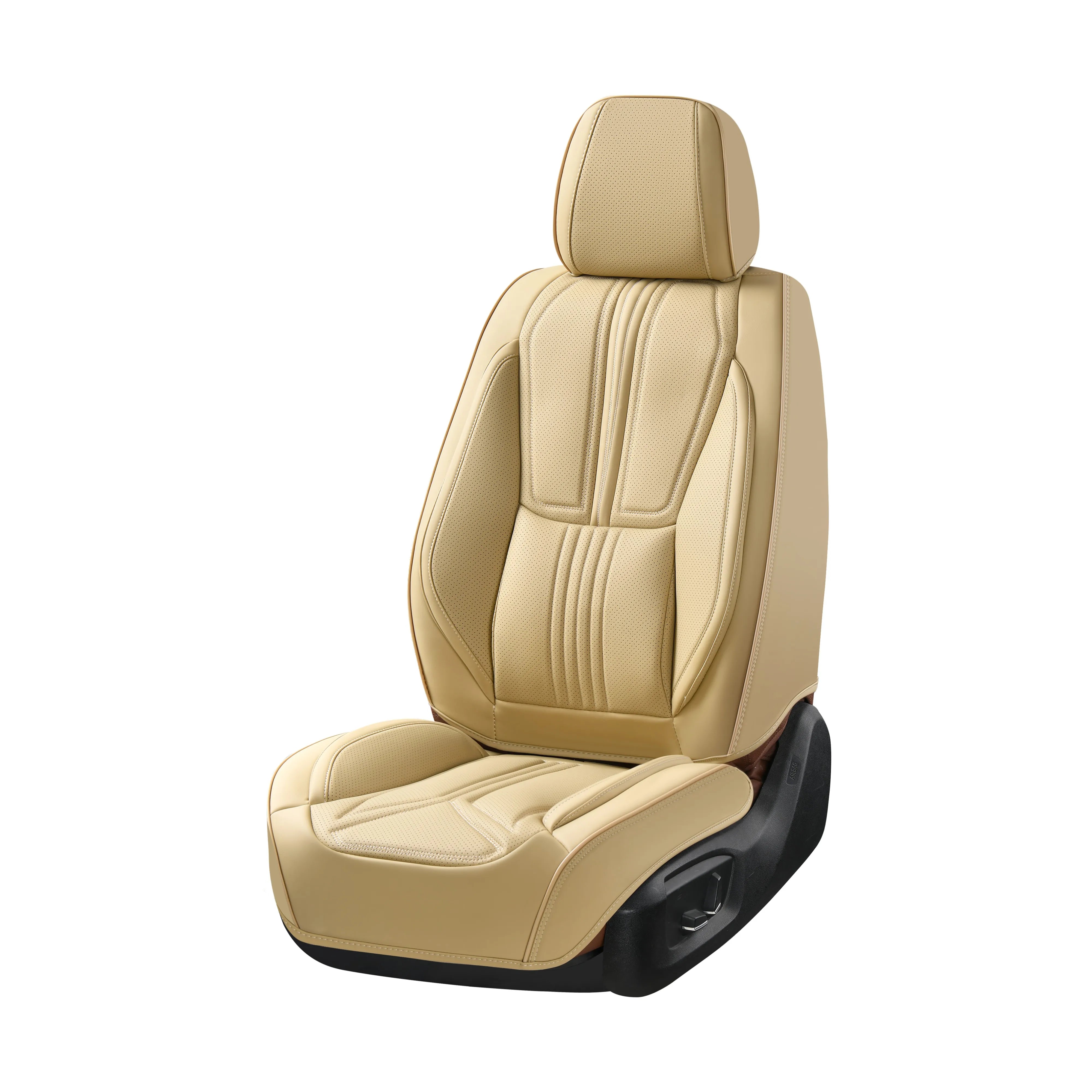 Luxury Eco-Friendly Leather Four Seasons Wear Resistant Breathable Cushion Car Seat Cover Set